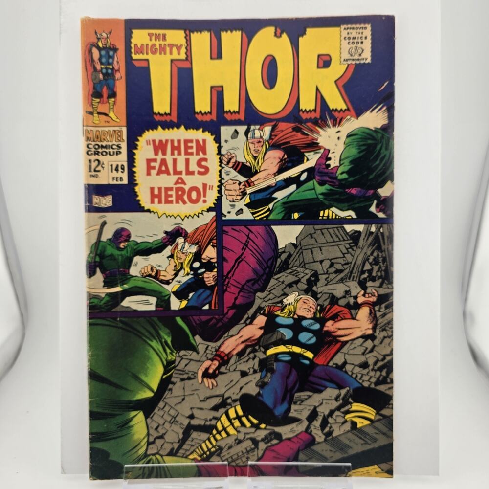 Thor #149 Marvel 1968 '' When Falls a Hero ! ''